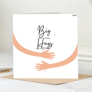 Envoyer une carte de câlins - une grande carte de câlins - d'encouragement ou d'amour interurbain - une carte pour un ami traversant une période difficile - partenaire interurbain.