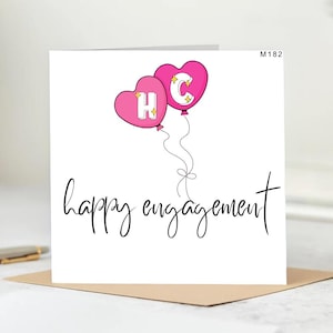 Tarjeta de felicitaciones por su compromiso, tarjeta de compromiso de un amigo, regalo de compromiso, regalo de compromiso personalizado para un amigo, tarjeta de felicitaciones