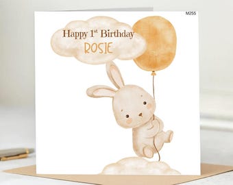 Carte 1er anniversaire fille, première carte d'anniversaire pour fille, carte 1er anniversaire personnalisée, carte 1er anniversaire fille, cadeau 1er anniversaire fille