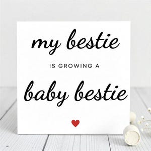 Süße Schwangerschaftansage - Karte - neue Mom Karte - beste Freundin - Babypartygeschenk - lustige Schwangerschaftskarte.