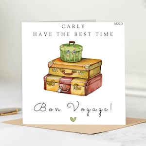 Carta Bon Voyage - Carta di viaggio - Carta Have The Best Time - Viaggiare in sicurezza