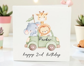 Personalized 2nd Birthday Card For Son, Grandson, Nephew Little Celebration