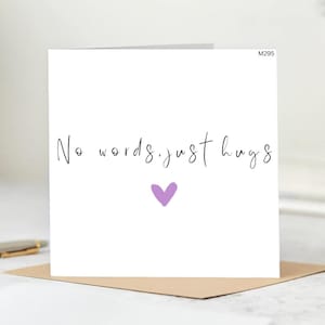 Carte pensée personnalisée pour vous - Sans mots, juste des câlins - Carte d'amour - Carte pour des amis ou toute autre personne. - Belle carte - Carte de sympathie.