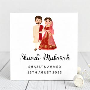 Personalized Shaadi Mubarak Card: Islamic Wedding Congratulations