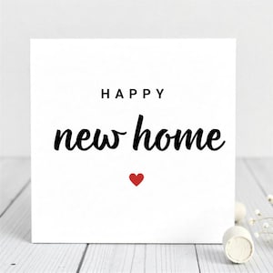 Minimalistische neue Zuhause-Karte - glückliches neues Zuhause-Begrüßung mit herzlichen Einweihungskarten für Freunde, Paare oder Familienmitglieder.