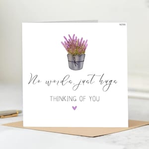 Carte pensée personnalisée pour vous - Sans mots, juste des câlins - Carte d'amour - Carte pour des amis ou toute autre personne. - Belle carte - Carte de sympathie.