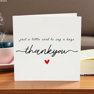 Thank You Card - A Little Card To Say A Big Thank You - Personalised Card
