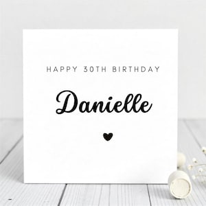 30th birthday card, card for her, personalized card, 30th birthday card for daughter, granddaughter, niece, sister, goddaughter, friend,