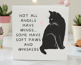 Personalized Cat Sympathy Card, Pet Loss Card for Cat Lover, Cat Memorial Card, Condolence Card for Loss of Cat, Pet Remembrance