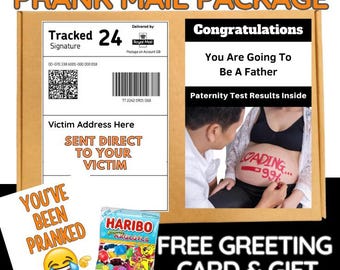 Funny Prank Mail Package Gift, Surprise Pregnancy Joke Delivery, Adult Humor Gag Gift, Anonymous Prank Box, Bachelor Party