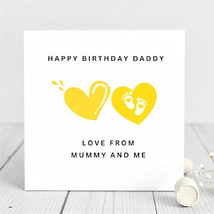 Gelukkige verjaardag papa! Dads Special Day-aangepaste verjaardagskaart voor vader van vrouw en kind.