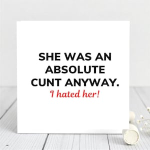 Funny Divorce Card: Rude Adult Humor Breakup Greeting