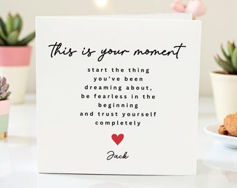 Tarjeta inspiradora de nuevos comienzos: regalo de ánimo, tarjeta de graduación