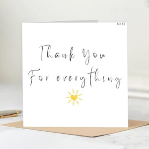 Gracias por todo - Tarjeta de agradecimiento - Tarjeta personalizada