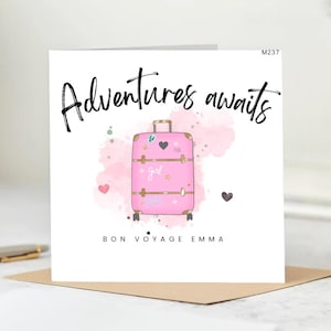 Carta "Avventura ti aspetta" / Ti auguro tutto il meglio per il tuo nuovo capitolo, Carta "In viaggio", Carta "Trasferimento all'estero", Carta "Nuova avventura"