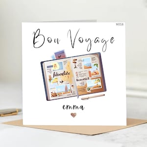 Carta Bon Voyage - Carta di viaggio - Carta Have The Best Time - Viaggiare in sicurezza