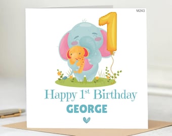 Carte 1er anniversaire fille, première carte d'anniversaire pour fille, carte 1er anniversaire personnalisée, carte 1er anniversaire fille, cadeau 1er anniversaire fille