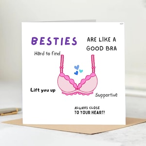 Best Friends Are Like A Good BH moeilijk te vinden - grappige verjaardagskaart voor beste vriend - gepersonaliseerde kaart