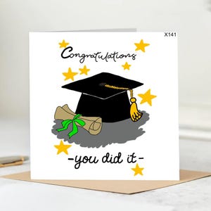 Personalized Graduation Card 2025: Congrats Graduate, Custom Name