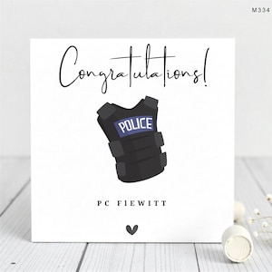Biglietto di congratulazioni personalizzato per la polizia: promozione, svenimento