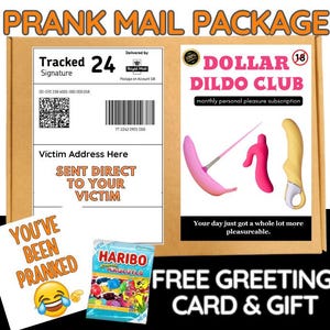 Lustiges Streiche-Post-Paket – Direkt an den Empfänger senden – Witzige Geschenkbox für Erwachsene mit Grußkarte & Süßigkeiten