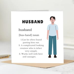 Personalisierte lustige Geburtstags-Definitions-Karte - humorvolles Geburtstags- oder Jahrestagsgeschenk für ihn