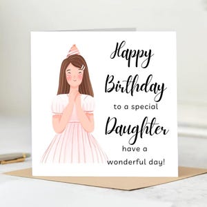 Carte d'anniversaire petite-fille, carte d'anniversaire pour fille, pour fille, carte d'anniversaire nièce, cadeau d'anniversaire spécial petite-fille