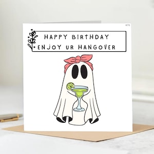 Grappige gelukkige verjaardagskaart - Geniet van je kater - verjaardagskaart voor een beste vriend, vriend, broer, vriendin, verloofde, verloofde.