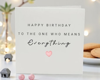 Romantic Birthday Card for Wife, Husband, Girlfriend, Boyfriend | Happy Birthday My Everything | Love Card for Him or Her
