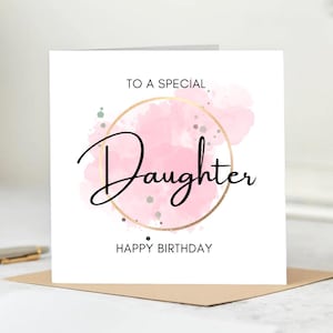 Tarjeta de cumpleaños especial para hija, tarjeta de cumpleaños personalizada para hija, regalo de cumpleaños para hija, regalo de cumpleaños para hija, de mamá y papá