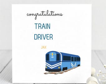 New Job Card for A Train Driver - Congratulations - Personalised ...