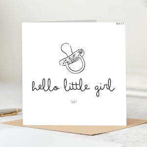 Nieuwe kaart voor babymeisje - Welcome to the World - gepersonaliseerd - gefeliciteerd - nieuwe babykaart - geboortegegevens