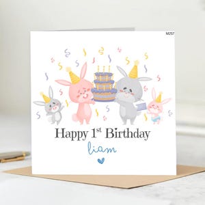 1st Birthday Card Girl, First Birthday Card For Girl, Personalised 1st Birthday Card, Girl 1st Birthday Card, 1st Birthday Girl Gift
