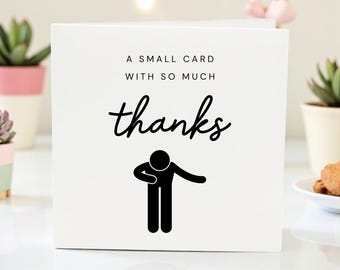 Tarjeta de agradecimiento personalizada: cuadrada, 6 x 6, cartulina mate, incluye sobre.