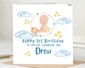 Carte 1er anniversaire fille, première carte d'anniversaire pour fille, carte 1er anniversaire personnalisée, carte 1er anniversaire fille, cadeau 1er anniversaire fille