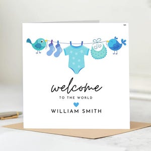 Gepersonaliseerde kaart, A Beautiful Begin voor Baby William, Welkom bij Team No Sleep, Baby William!