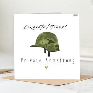 Cartão de felicitações personalizado - Soldado Armstrong.