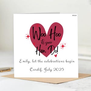 wahou ! Hou !  Carte d'enterrement de vie de jeune fille amusante et élégante pour la future mariée, meilleure amie, sœur, cousine ou jeune fille