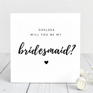 Tarjeta de propuesta de dama de honor personalizada: ¿Serás mi dama de honor?, Invitación a fiesta de bodas con nombre personalizado, Tarjeta de despedida de soltera.