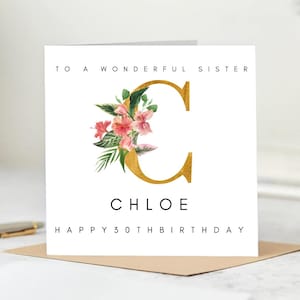 Personalized Birthday Card For Wonderful Sister-Happy Birthday Sister