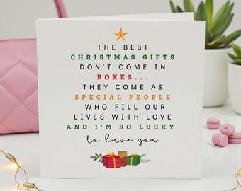 Personalized Special Person Christmas Card, Meaningful Xmas Card for Friend or Family, Sentimental Holiday Appreciation Card