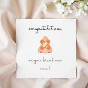 New Nose Card - Funny Card - Congrats On Your Brand New Nose - Surgery Nose Job Cards - Best Friend Colleague Work Bestie New Nose Cards