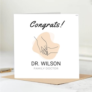 Congratulations Doctor Card: Personalized New Doctor Gift