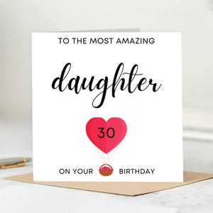 30th birthday card, card for her, personalized card, 30th birthday card for daughter, granddaughter, niece, sister, goddaughter, friend,