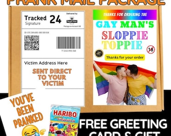Funny Prank Mail Package Gift, Pride Theme Joke Delivery, Adult Humor Gag Gift, Anonymous Prank Box, Friend or Party Surprise Gift
