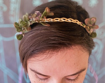 Goddess of Spring Crystal Flower Crown, Fairy Crown, Half Crown