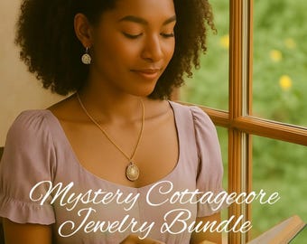 Mystery Cottagecore Jewelry Bundle, Handmade Botantical Jewelry Set