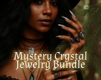 Mystery Crystal Jewelry Bundle, Forest Witch Jewelry Set
