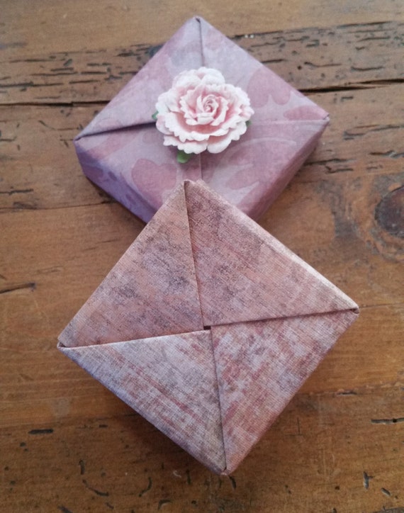 Gift Box With Lid Mauve Pink Rose