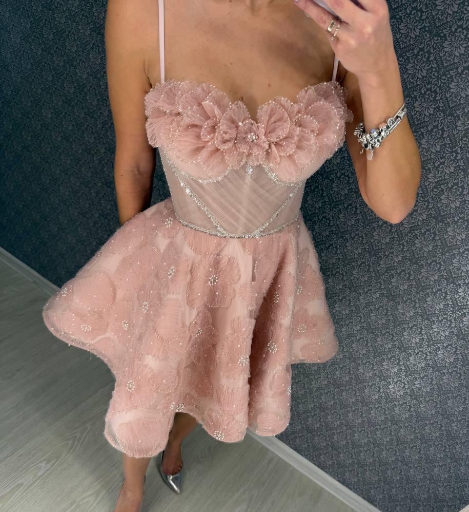 Blush Pink Mini Quinceanera Dress - Etsy